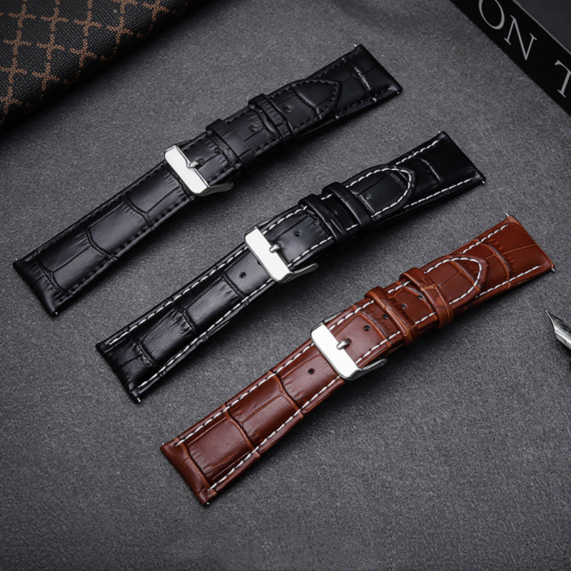 Kožený popruh, prodyšný, módní a odolný popruh pro hodinky Apple, Samsung, Huawei a Xiaomi, 12 mm, 14 mm, 16 mm, 18 mm, 20 mm
